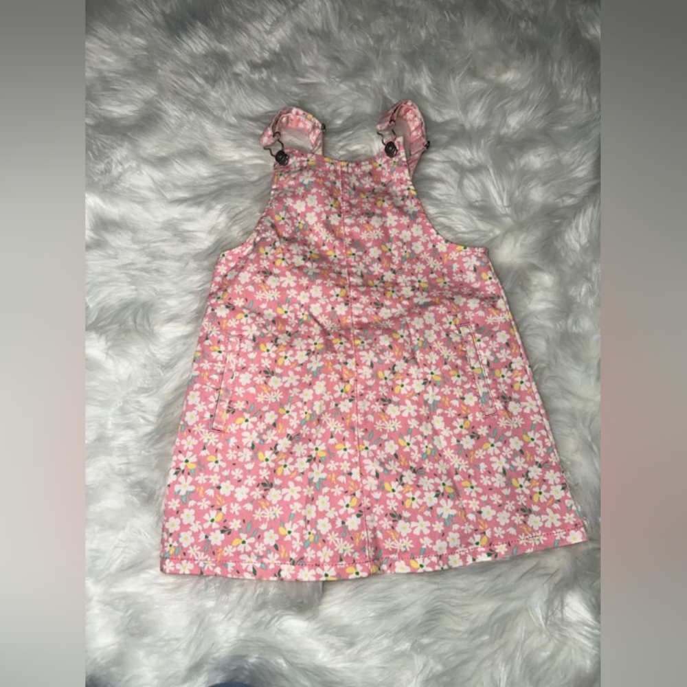 Girls Wonder Nation Pink Floral Overall Jumper New 5T